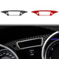 Carbon-fiber dashboard instrument panel stickers in black and red with display cutout