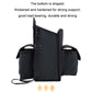 Black car seat storage organizer with sturdy back panel and hanging straps