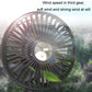 Rechargeable clip-on oscillating fan with close-up grille and built-in light