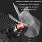 Rechargeable clip-on oscillating fan with visible internal motor and blade assembly