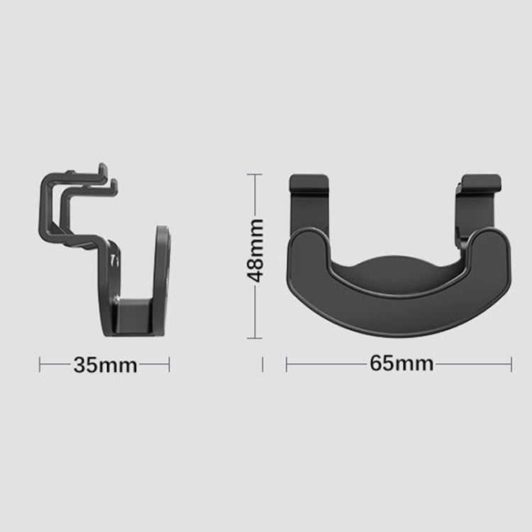 Trunk seat button hook measurements: 65mm wide, 48mm tall, 35mm depth.
