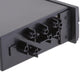 Car storage box interior showing mounting tabs and cup holder cutouts, dark gray