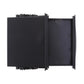 Car storage box unit with front cover open to reveal inner compartment, dark gray