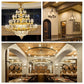 Retro crystal chandelier light with ornate metal arms and hanging clear droplets