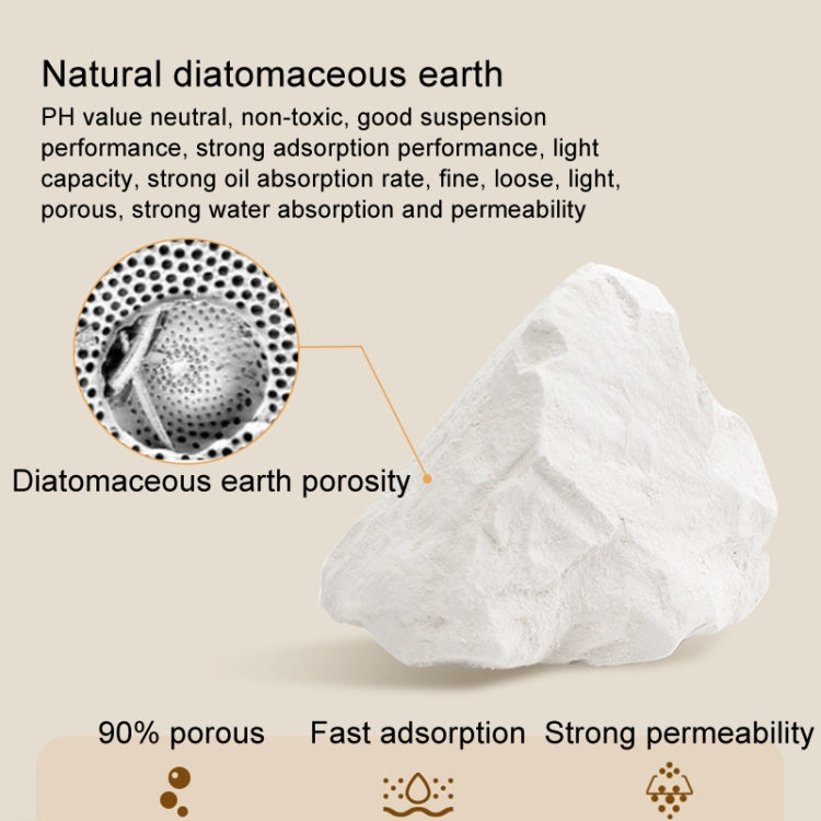 Porous white diatomaceous earth mineral sample for moisture absorption