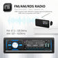 Car digital Bluetooth radio MP3 player with display, AUX ports, and two USB inputs