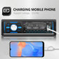 Car DAB Bluetooth radio with charging mobile phone via front USB port and cable