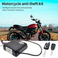 Motorcycle anti-theft kit with black alarm module and two remote key fobs