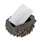 Pinecone-look key hiding safe with gray base and white tray insert