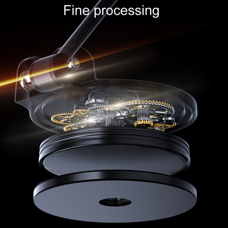 Black magnetic phone holder base with internal gear mechanism detail