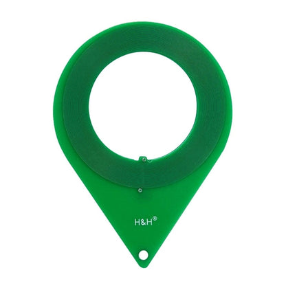 Green car lock check ring tool with circular loop