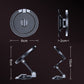 Car magnetic phone holder with adjustable folding arm and circular base, side view