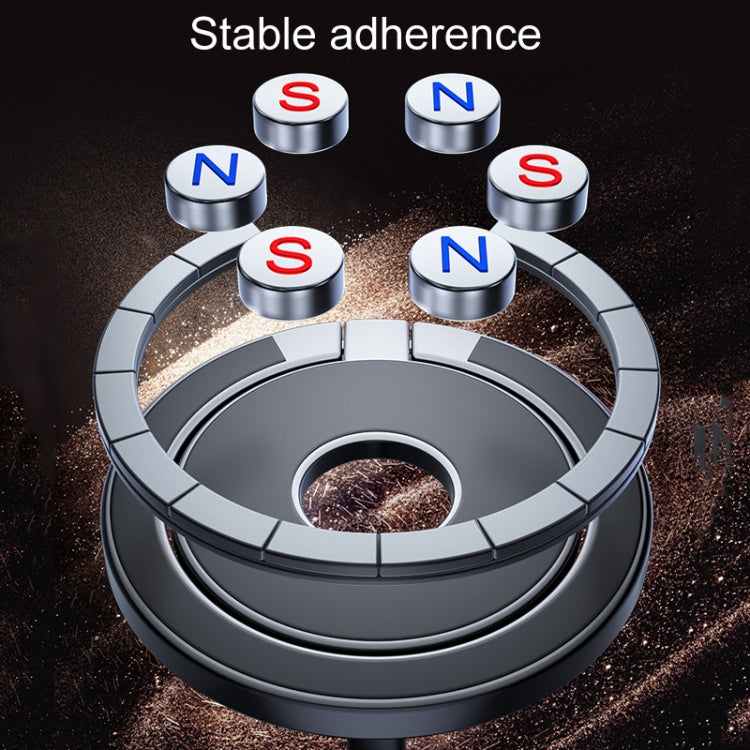 Magnetic phone holder with ring magnet pads around circular base
