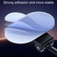 Magnetic phone holder with large clear adhesive disc for strong attachment