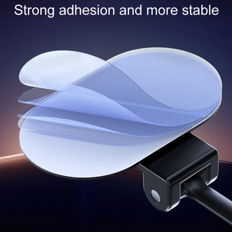 Magnetic phone holder with large clear adhesive disc for strong attachment