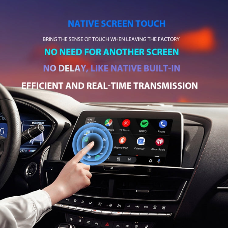 CarPlay interface on car dashboard touchscreen for Bluetooth adapter