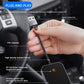 USB plug and braided cable attached to car wireless adapter box