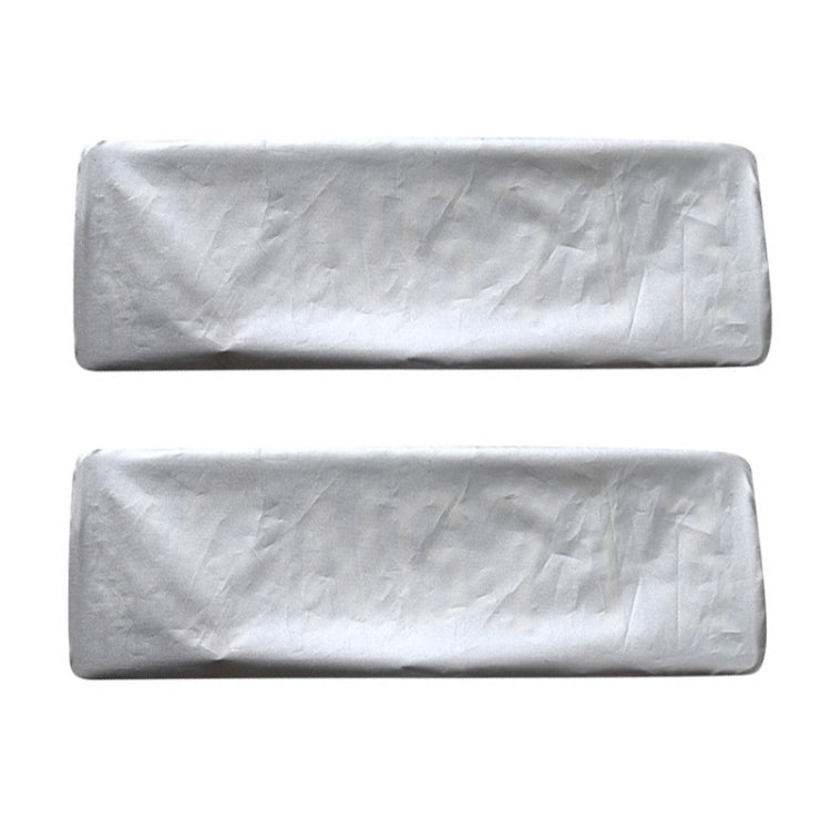 Silver license plate cover pair in thick waterproof Oxford cloth