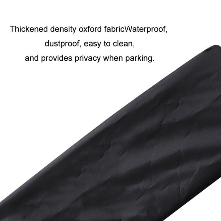 Black waterproof Oxford cloth license plate cover with textured fabric