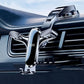 Triangular air-vent phone holder with chrome frame and black clamp cradle