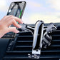 Gravity car phone holder on air vent with spring clamp arms