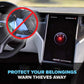 Recording! Sentry mode warning sticker on car interior panel, black with red border