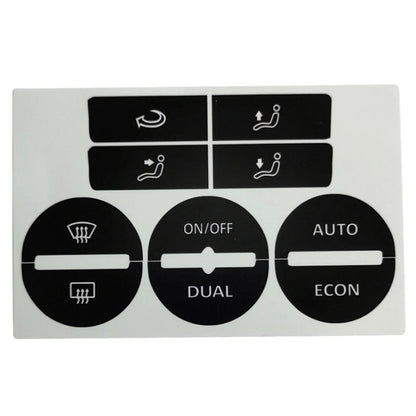 AC control button repair patch with black icons on white backing, ON/OFF and AUTO/ECON