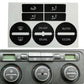 AC control button repair patch applied to car climate panel with heater, fan, and mode icons