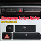 Installed black emergency button sticker set on Audi A4 center console controls