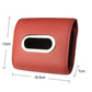 Wine red car seat tissue box cover with oval opening and size dimensions