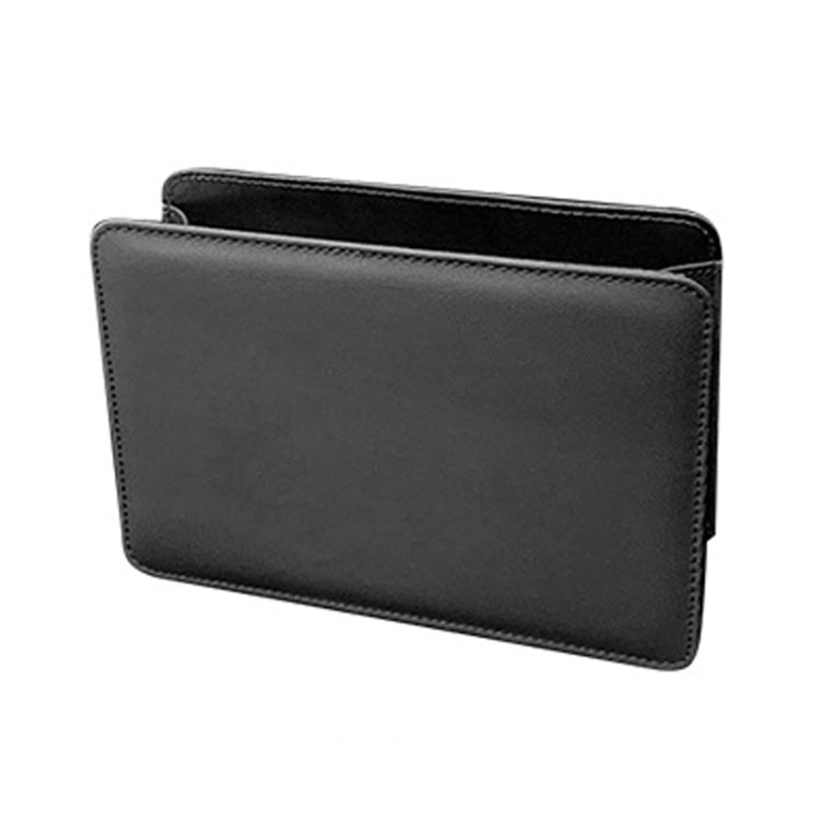 Black folding car seatback trash can and hanging storage box with top handle