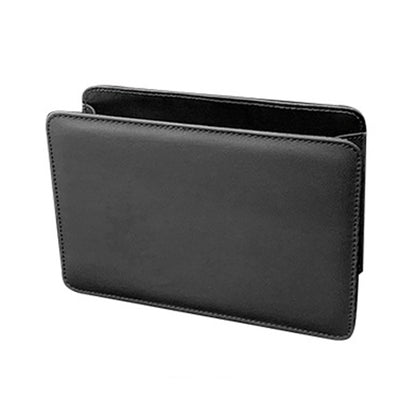 Black folding car seatback trash can and hanging storage box with top handle