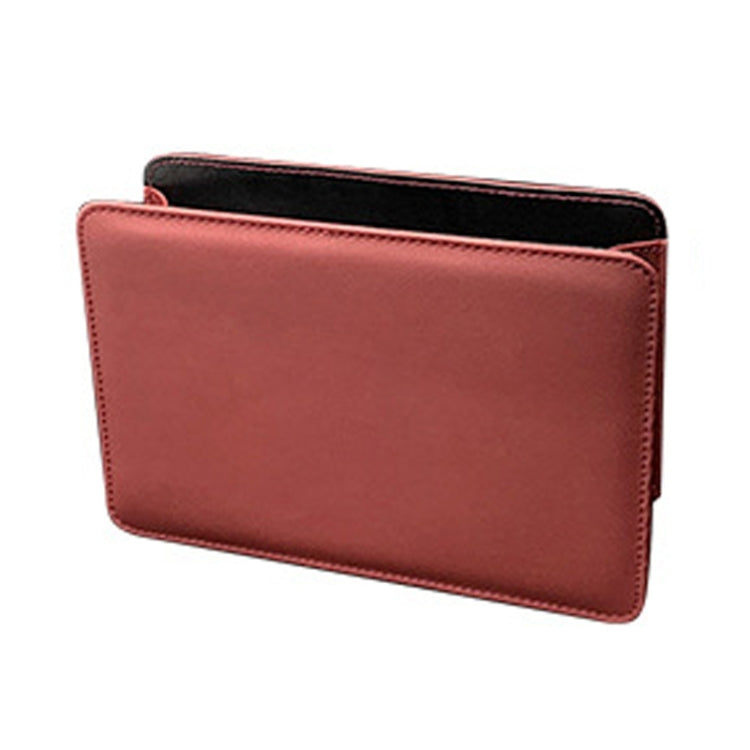 Wine red folding car seatback trash can and hanging storage box with top handle