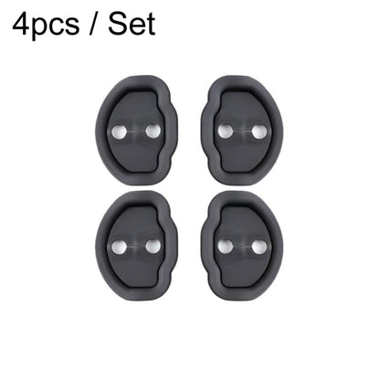 Set of 4 black silicone door latch cover clips with metal pins