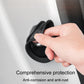 Silicone door latch cover clip with metal pin, pressed by hand