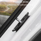 Door latch cover clip with metal pin on car door edge