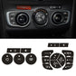 Car dashboard climate controls with included black sticker overlays for A/C functions