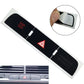 Car dashboard button repair sticker, black strip with ESP OFF, hazard triangle, mounting tabs