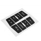 Steering wheel control button repair patch sheet with black keys and white icons