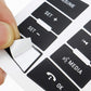 Steering wheel control button repair patch close-up with adhesive backing tabs