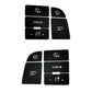 Black dashboard control button decal stickers with 0.0, CHECK, and light icons