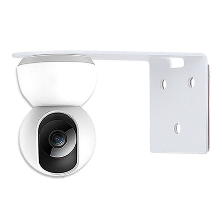 White PTZ camera mount bracket with back plate and side mounting arm