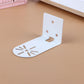 White wall-mount camera bracket with starburst cutout plate and mounting holes