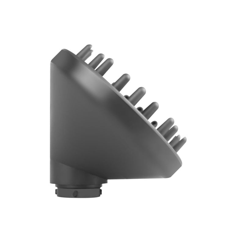 Gray hair diffuser attachment with bowl-shaped vents and flexible prongs