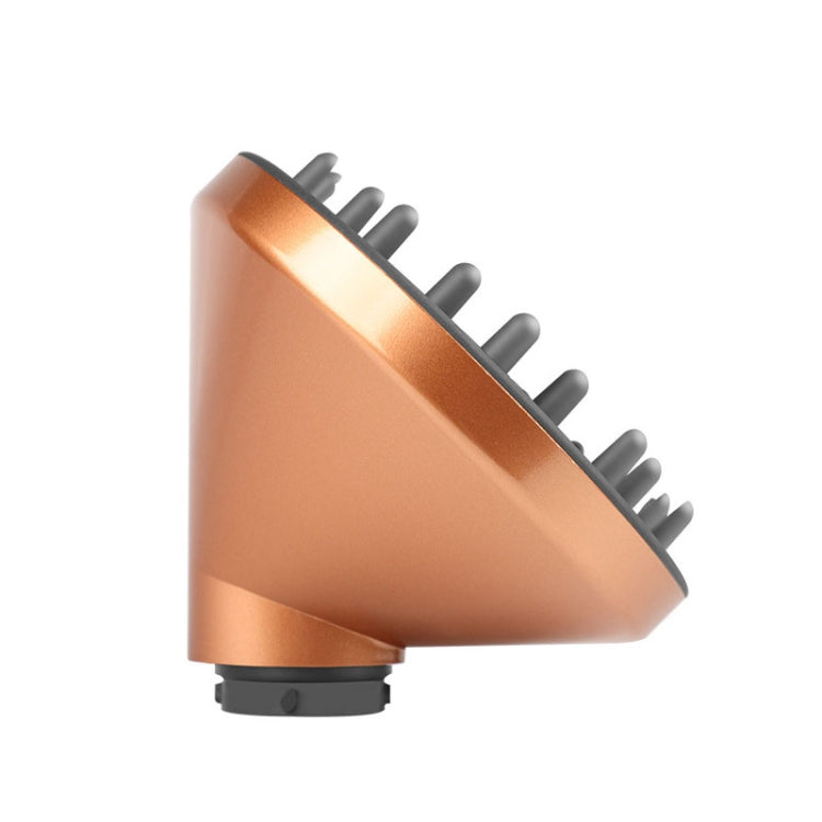 Gold hair diffuser attachment with vented bowl and flexible prongs