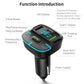 Car Bluetooth MP3 player charger with LED display, USB charging port, and power supply