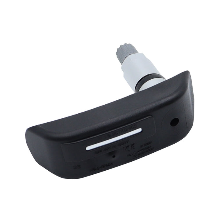 Motorcycle TPMS tire pressure sensor with black housing and metal valve stem