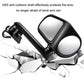 Black auxiliary rear view mirror with anti-collision housing and mounting clamp