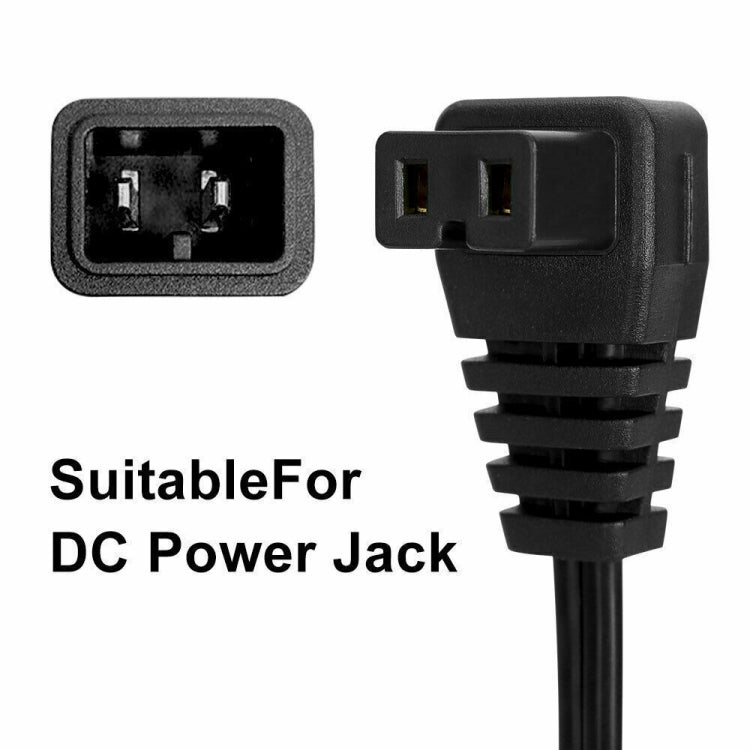 Car mini refrigerator power cord DC power jack adapter with two-pin plug connectors.