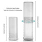 Transparent storage tube with extension design and wraparound band at base